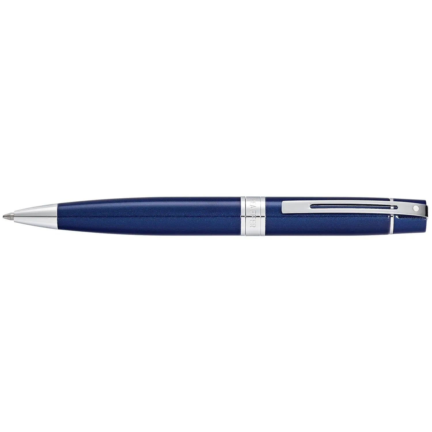 Sheaffer® 300 Glossy Blue with Chrome Trims Ballpoint Pen - My Store