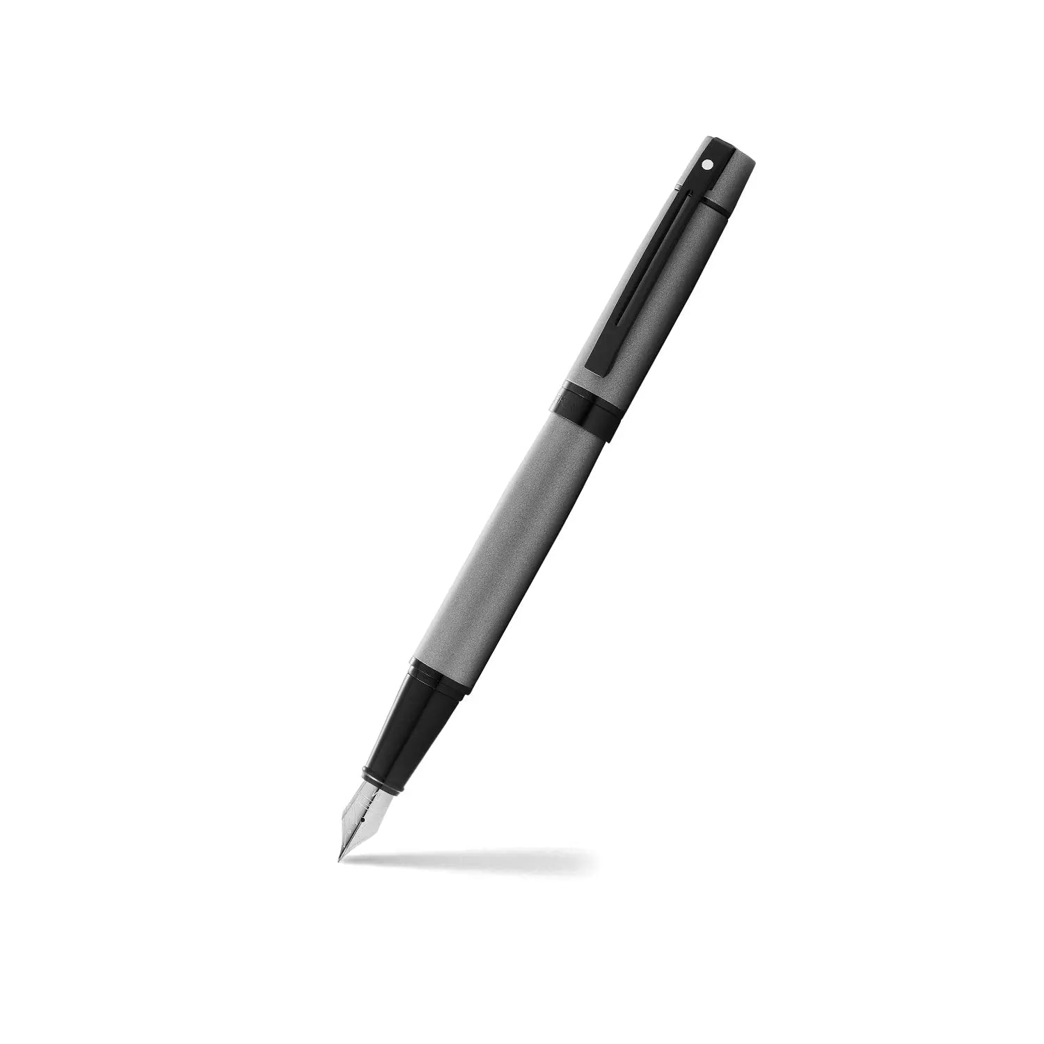 Sheaffer® 300 Matte Gray Fountain Pen With Black Trims - Medium - My Store