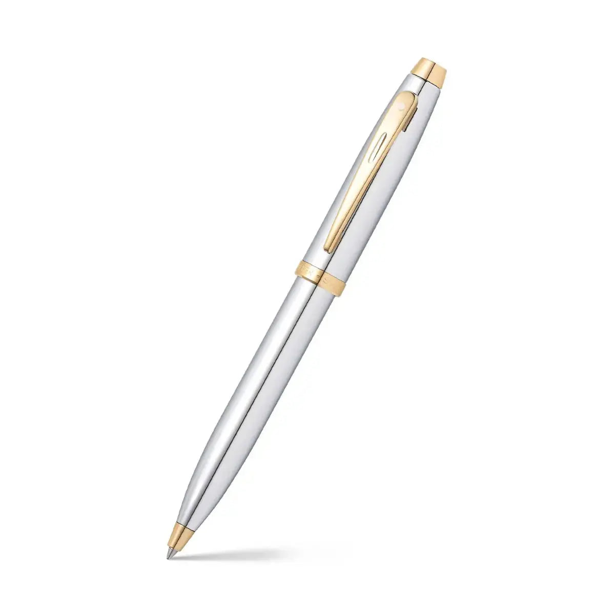 Sheaffer® Gift Set ft. Bright Chrome S100 9340 Ballpoint Pen with Gold Tone Trim and Medium Notebook - My Store