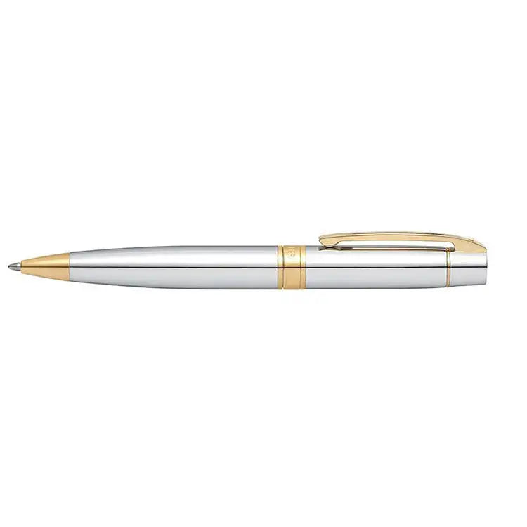 Sheaffer® Gift Set ft. Bright Chrome S300 9342 Ballpoint Pen with Gold Tone Trim and Medium Notebook - My Store