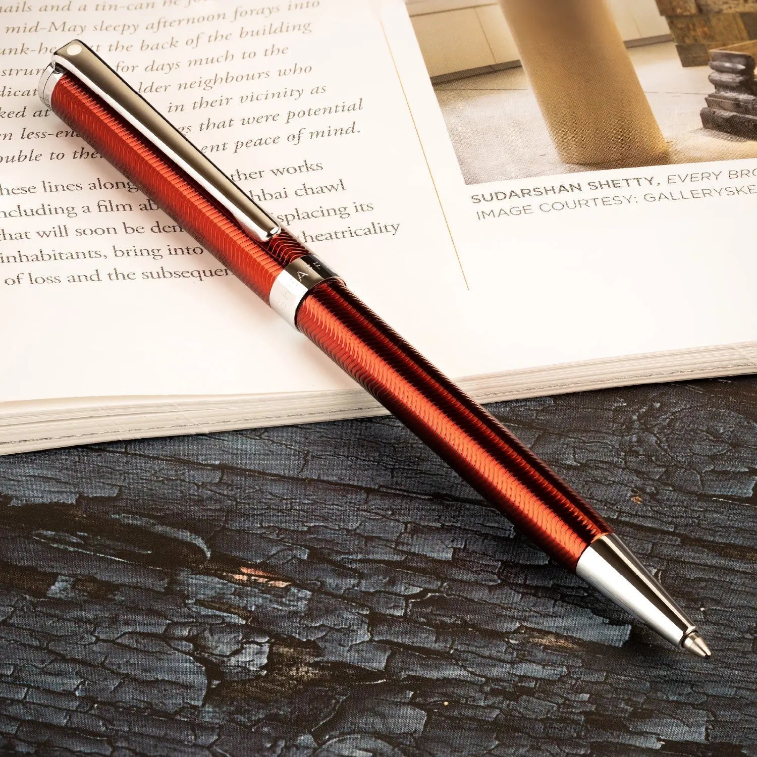 Sheaffer® Intensity® Engraved Translucent Red Lacquer Ballpoint Pen - My Store