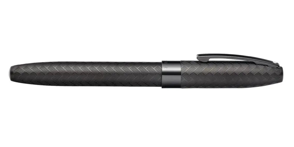 Sheaffer® Legacy Matte Black PVD Fountain Pen with Engraved Chevron Pattern - crosspenmall.com