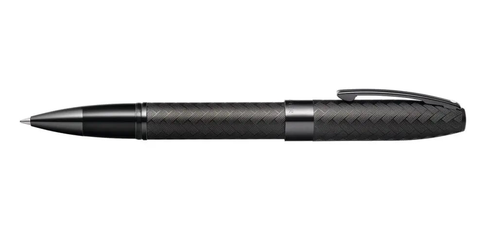 Sheaffer® Legacy Matte Black PVD Rollerball Pen with Engraved Chevron Pattern - crosspenmall.com