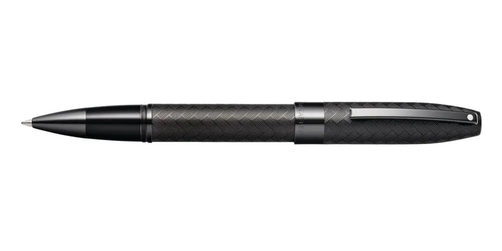 Sheaffer® Legacy Matte Black PVD Rollerball Pen with Engraved Chevron Pattern - crosspenmall.com