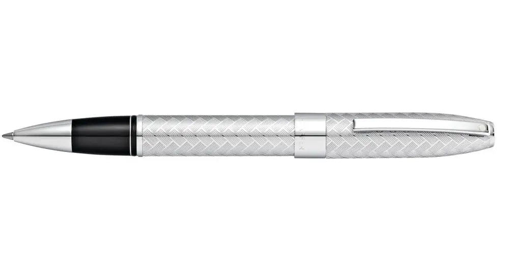 Sheaffer® Legacy Polished Chrome Rollerball Pen with Engraved Chevron Pattern - crosspenmall.com