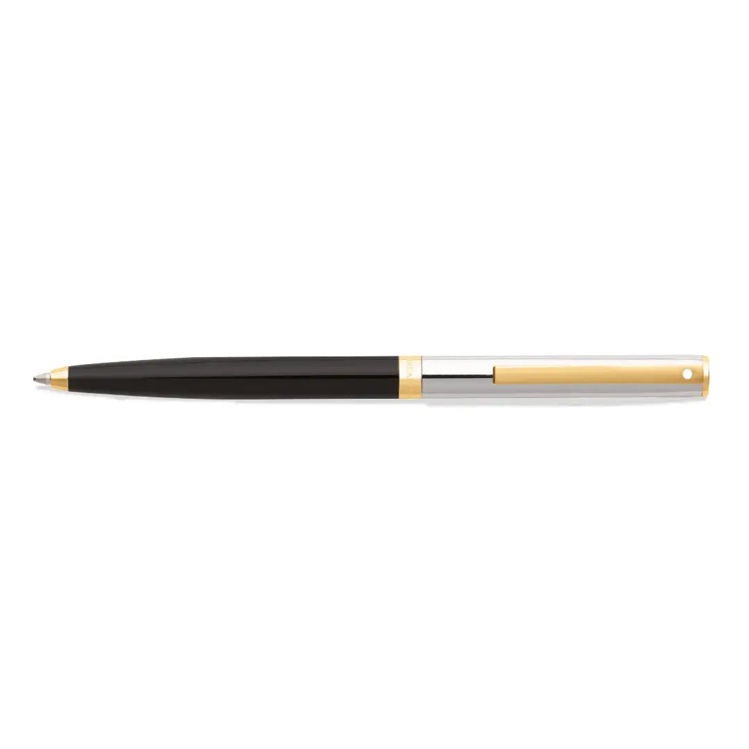 Sheaffer® SAGARIS 9475 Gloss Black Barrel and Chrome Cap Ballpoint Pen With Gold Tone Trim - My Store