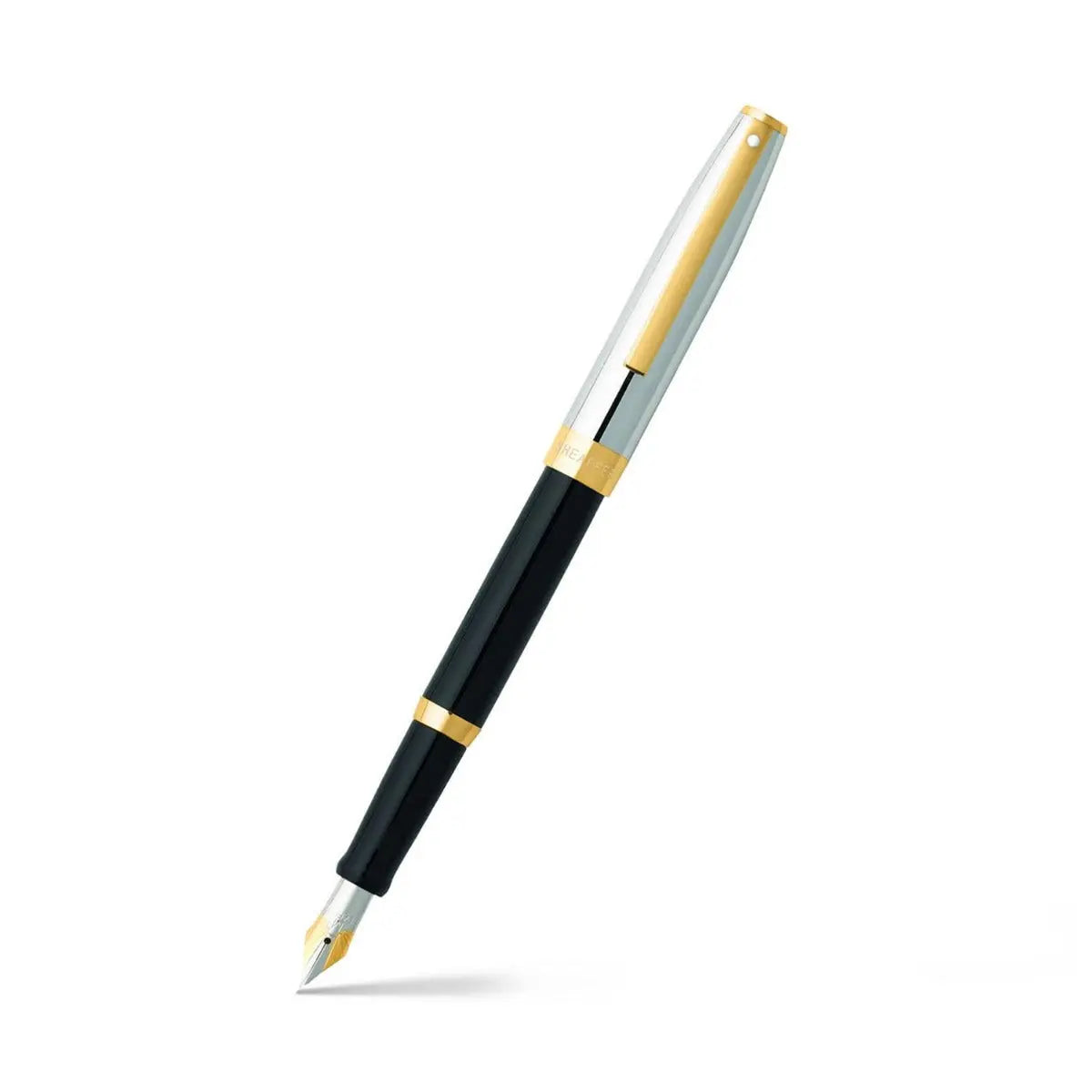 Sheaffer® SAGARIS 9475 Gloss Black Barrel and Chrome Cap Fountain Pen With Gold Tone Trim - Medium - My Store