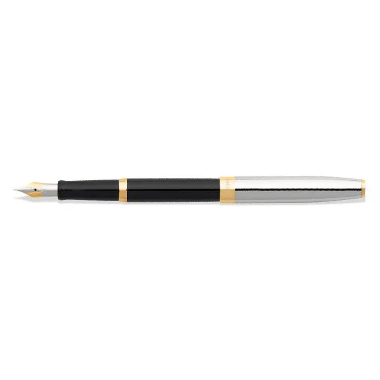 Sheaffer® SAGARIS 9475 Gloss Black Barrel and Chrome Cap Fountain Pen With Gold Tone Trim - Medium - My Store