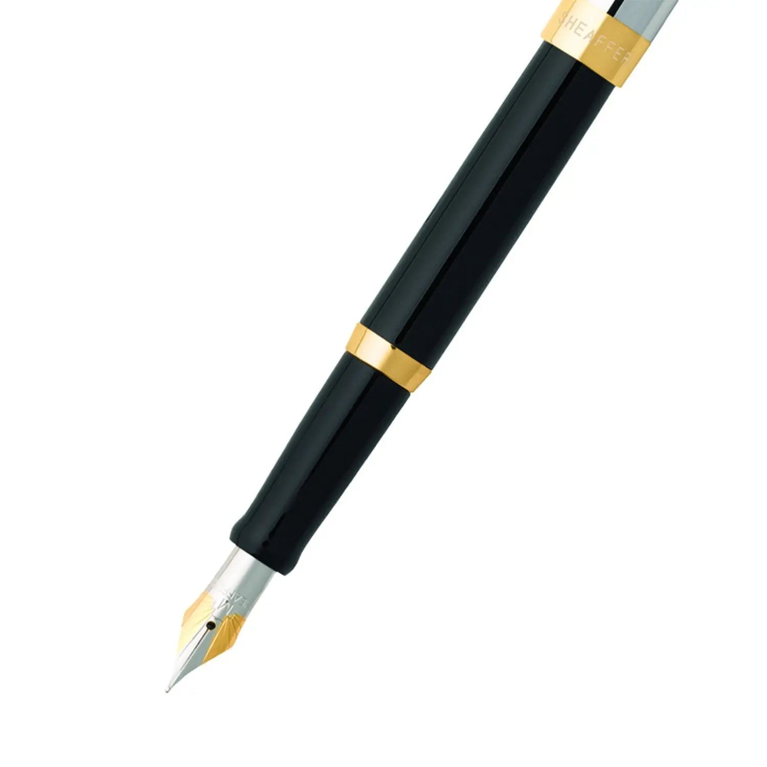 Sheaffer® SAGARIS 9475 Gloss Black Barrel and Chrome Cap Fountain Pen With Gold Tone Trim - Medium - My Store