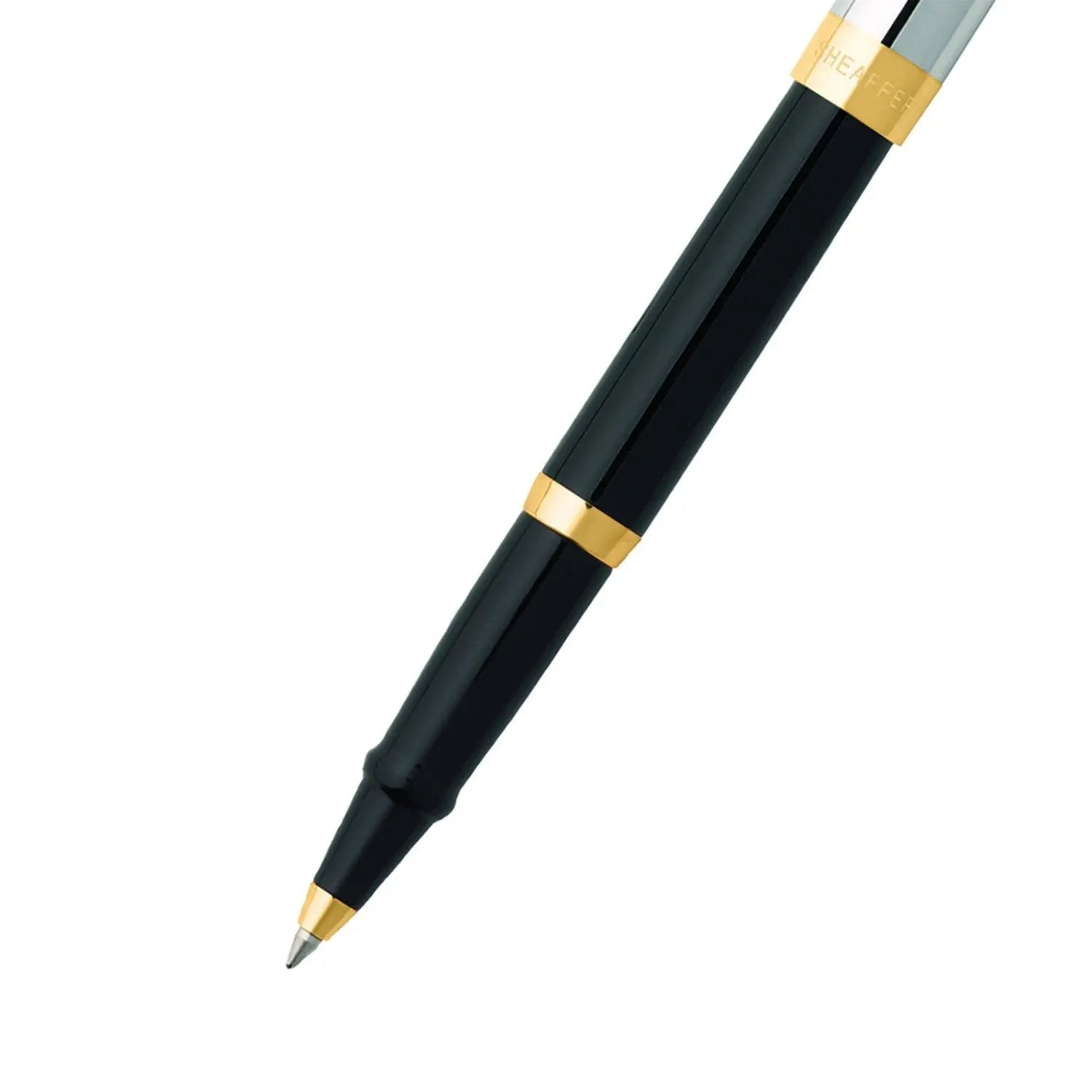 Sheaffer® SAGARIS 9475 Gloss Black Barrel and Chrome Cap Rollerball Pen With Gold Tone Trim - My Store