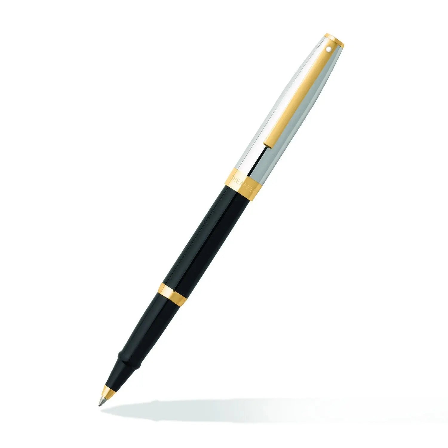 Sheaffer® SAGARIS 9475 Gloss Black Barrel and Chrome Cap Rollerball Pen With Gold Tone Trim - My Store