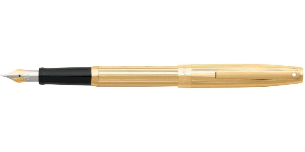 Sheaffer® Sagaris® Fluted Gold Tone Fountain Pen - crosspenmall.com