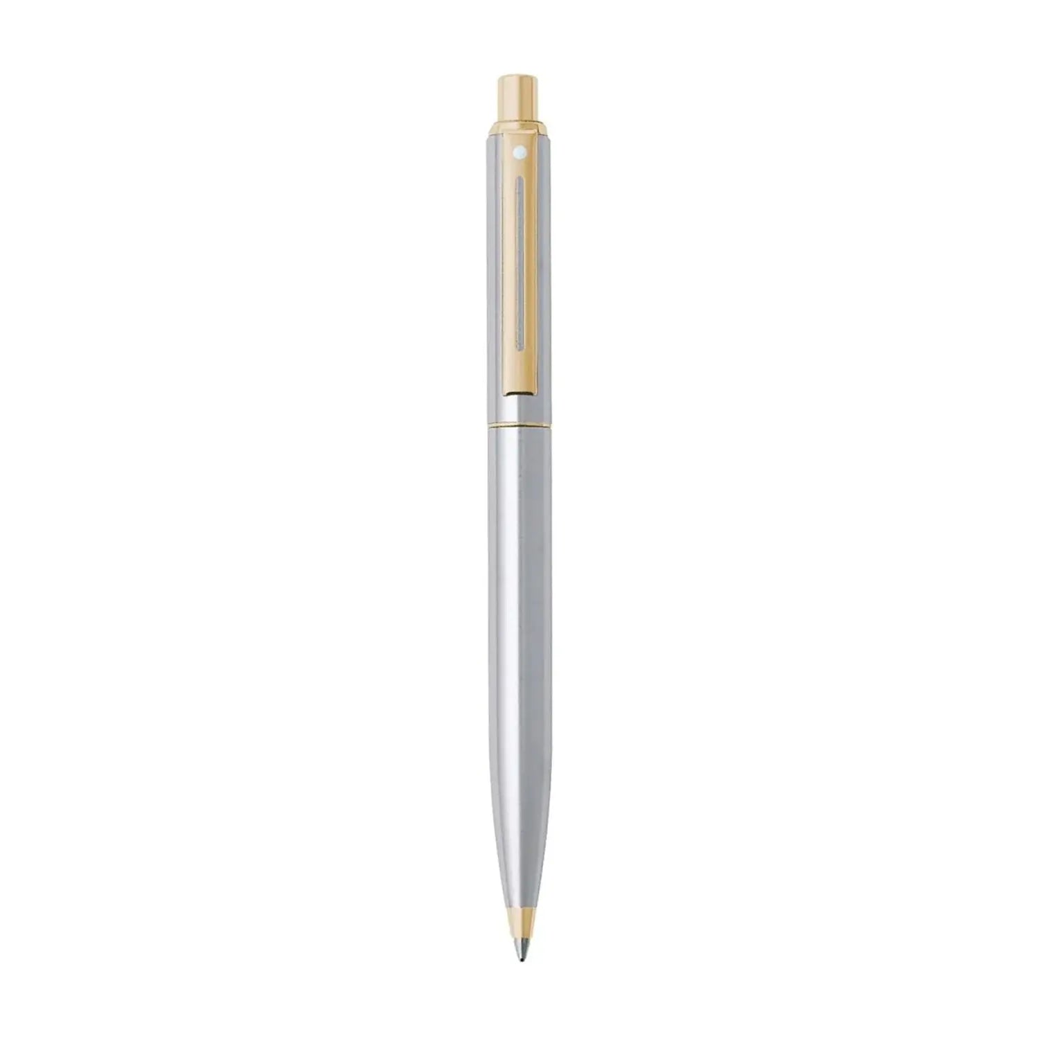 Sheaffer® Sentinel 325 Brushed Chrome Ballpoint pen with Gold Tone Trim - My Store