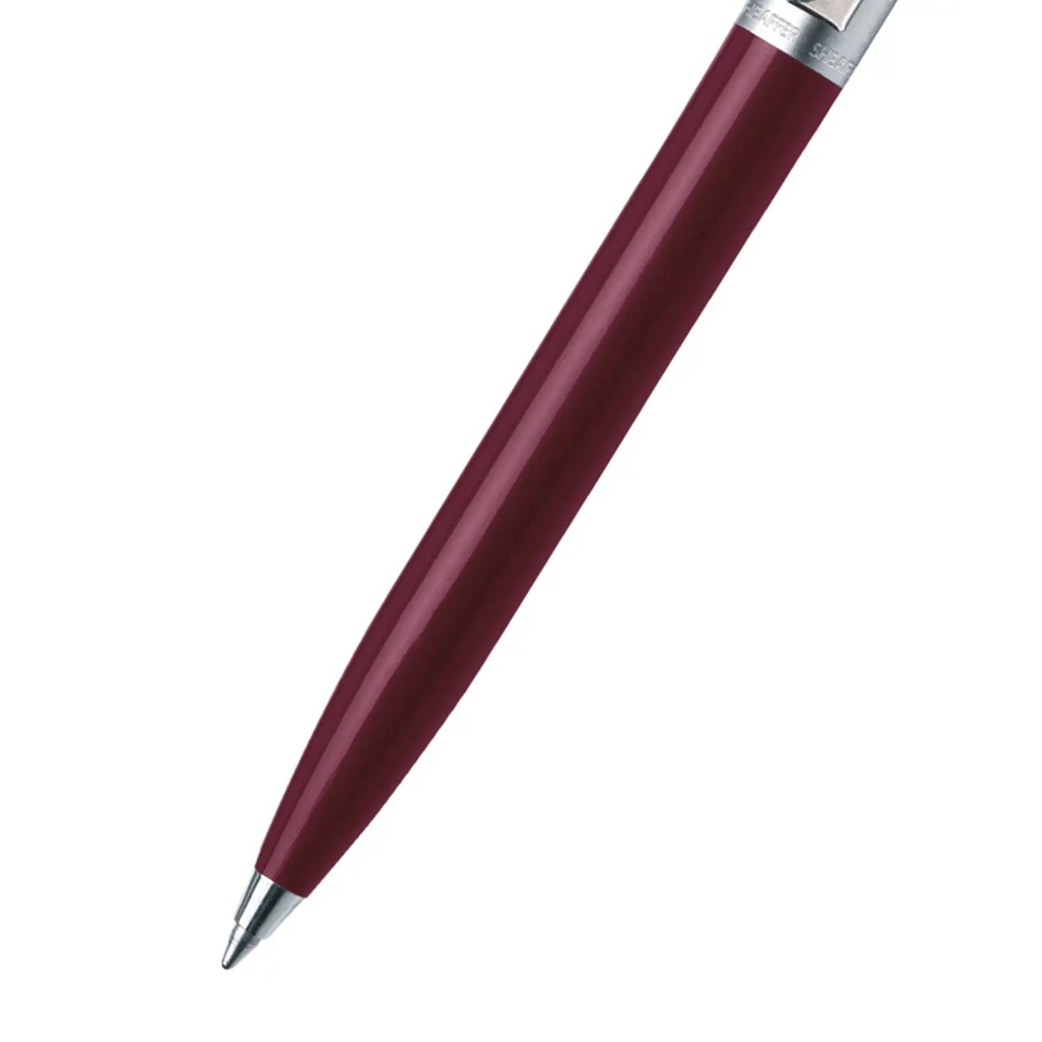 Sheaffer® Sentinel Burgandy and Chrome Ballpoint Pen With Chrome Trims - My Store