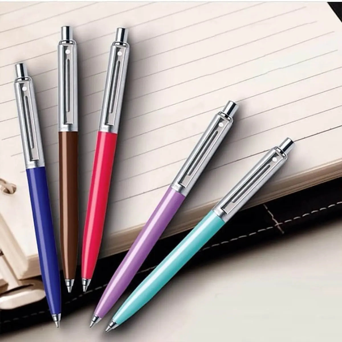 Sheaffer® Sentinel Burgandy and Chrome Ballpoint Pen With Chrome Trims - My Store