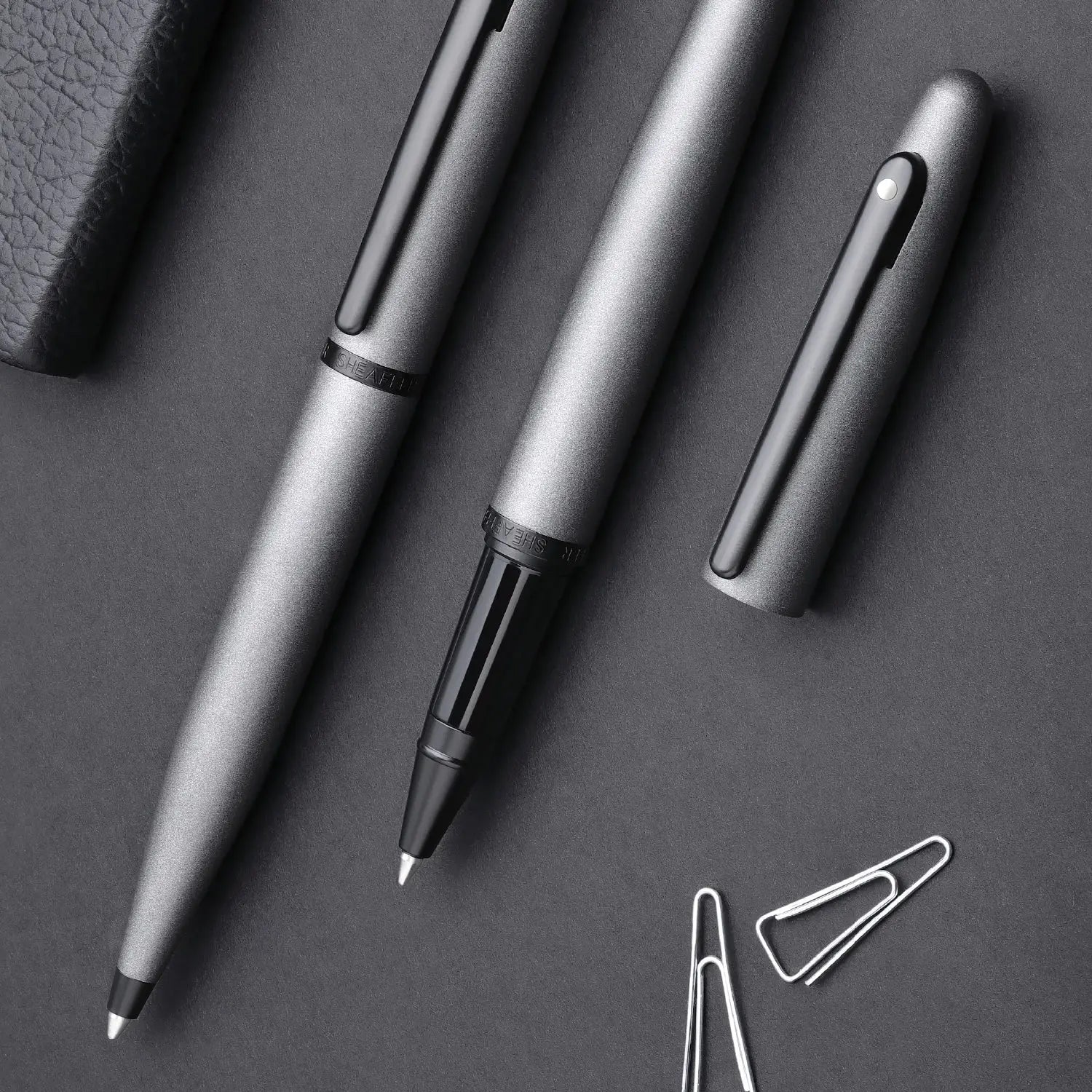 Sheaffer® VFM 9424 Matte Gray Ballpoint Pen With Matte Black Trim - My Store