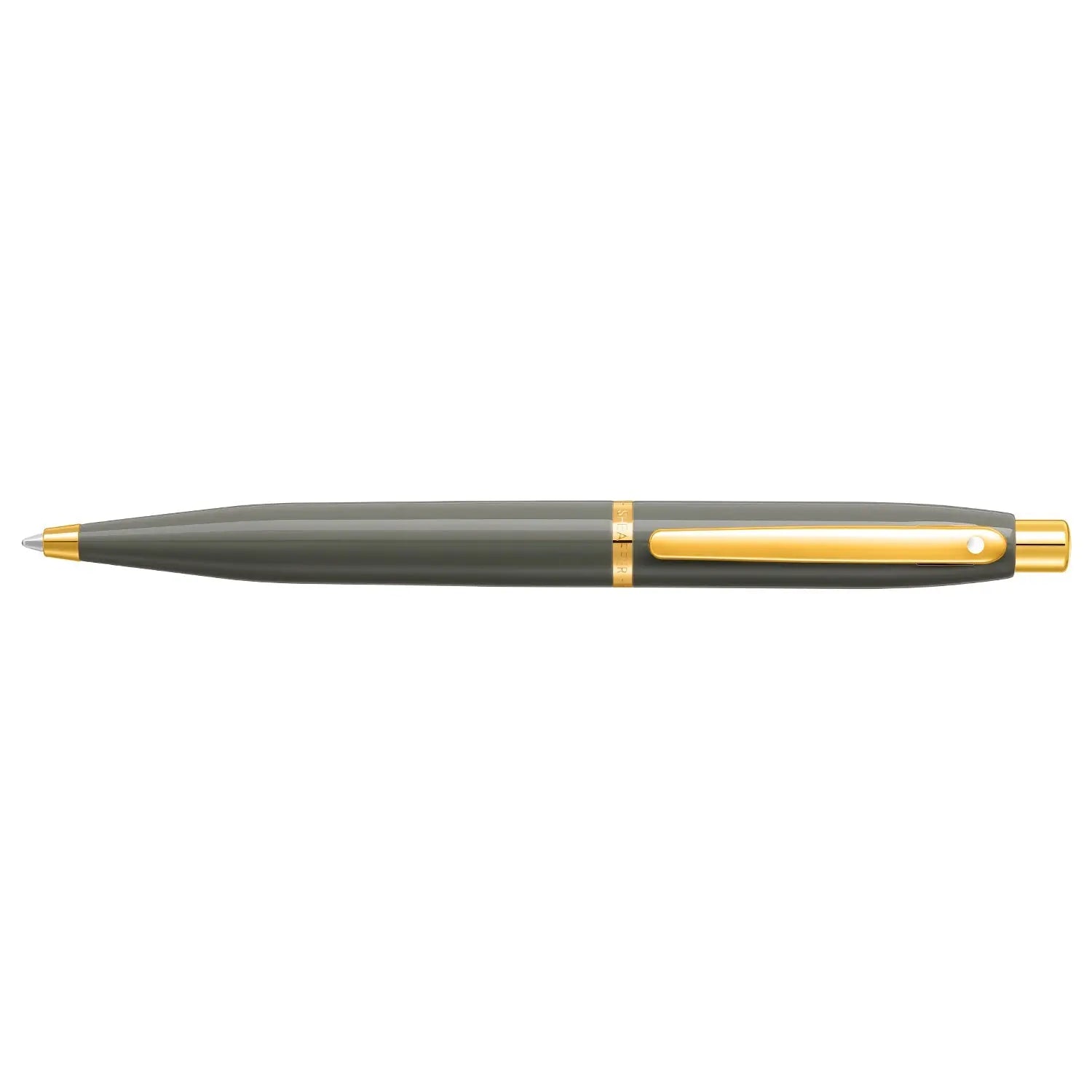 Sheaffer® VFM 9427 Glossy Light Gray Ballpoint Pen With PVD Gold-Tone Trim - My Store