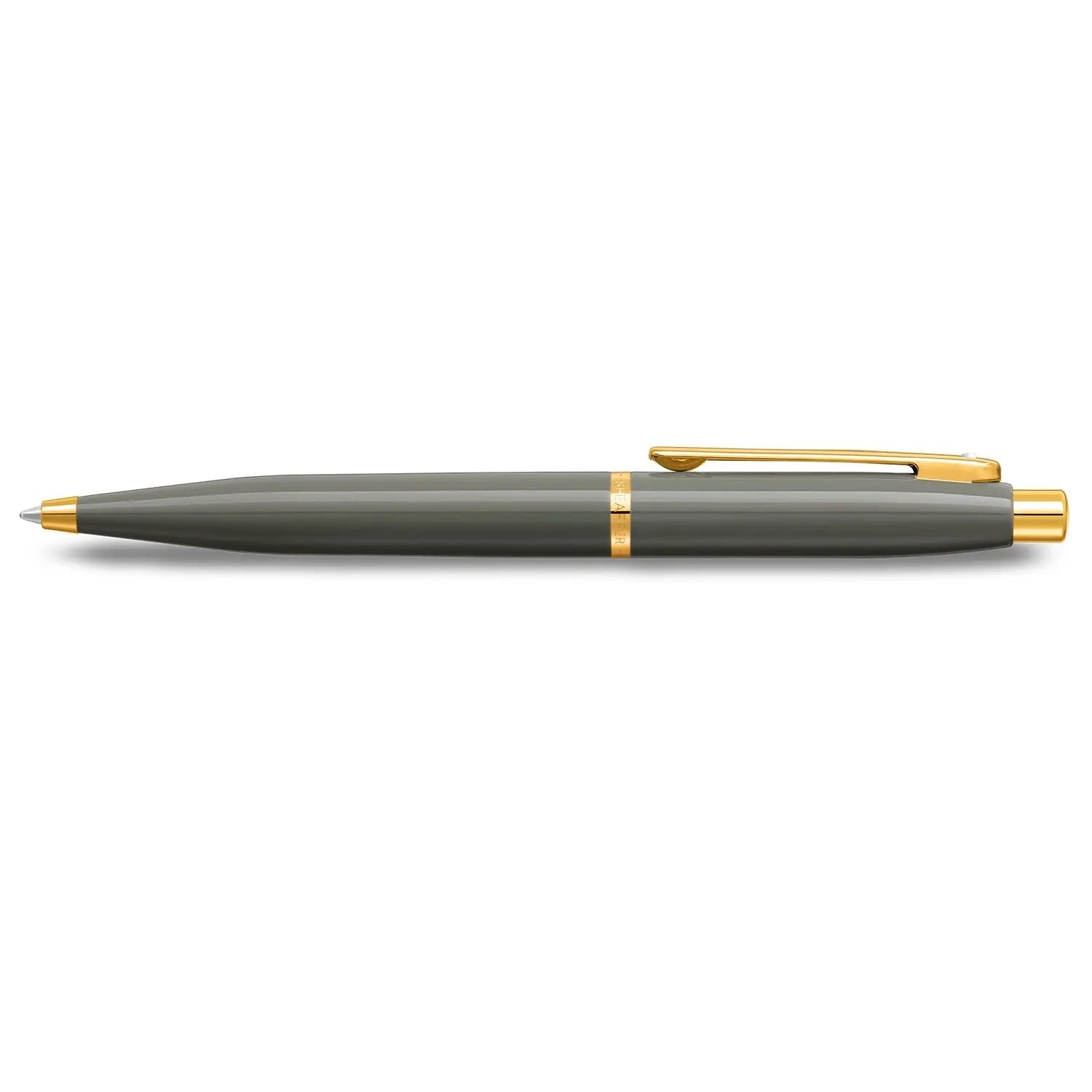 Sheaffer® VFM 9427 Glossy Light Gray Ballpoint Pen With PVD Gold-Tone Trim - My Store