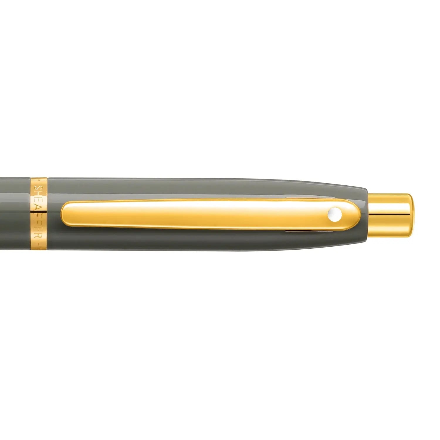 Sheaffer® VFM 9427 Glossy Light Gray Ballpoint Pen With PVD Gold-Tone Trim - My Store