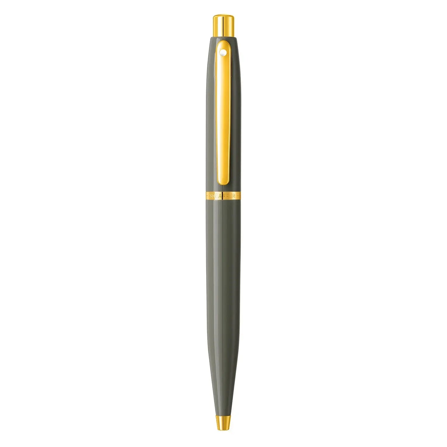 Sheaffer® VFM 9427 Glossy Light Gray Ballpoint Pen With PVD Gold-Tone Trim - My Store