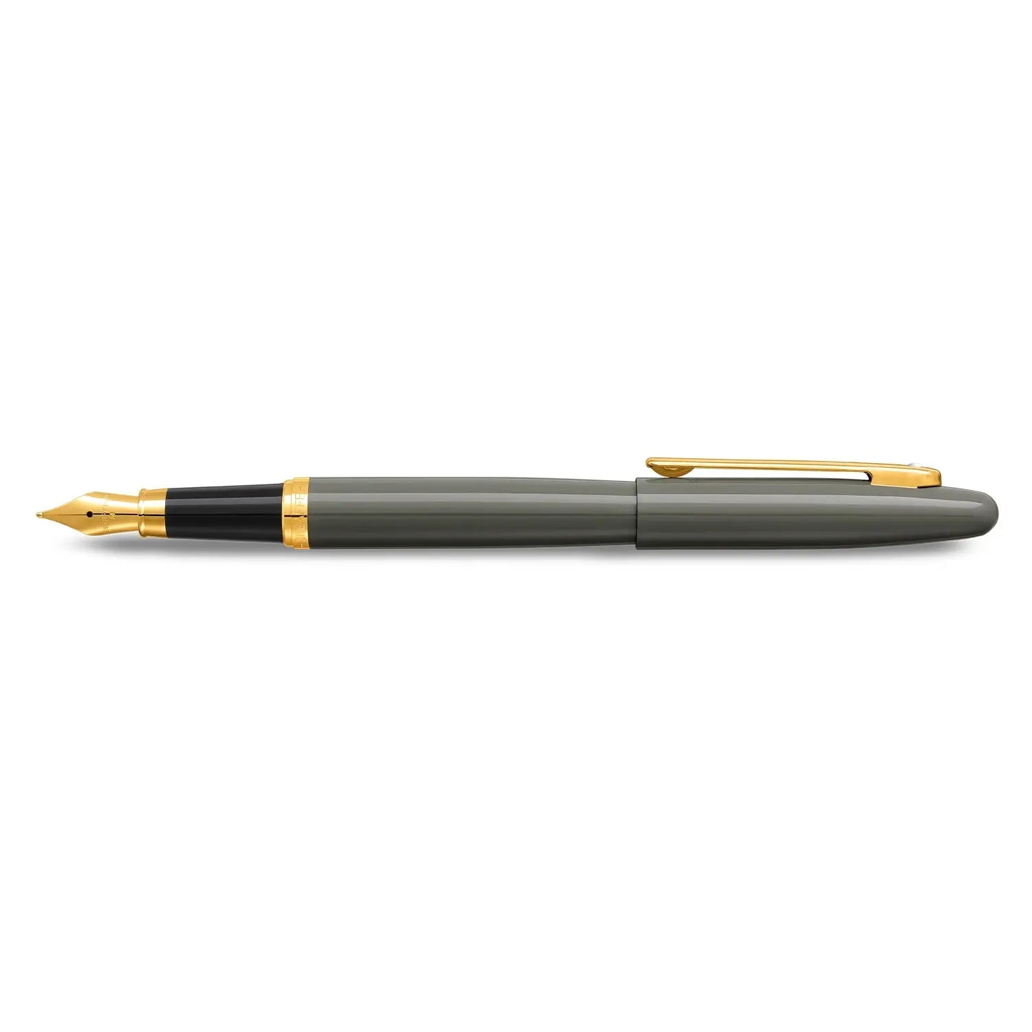 Sheaffer® VFM 9427 Glossy Light Gray Fountain Pen With PVD Gold-Tone Trim - Medium - My Store