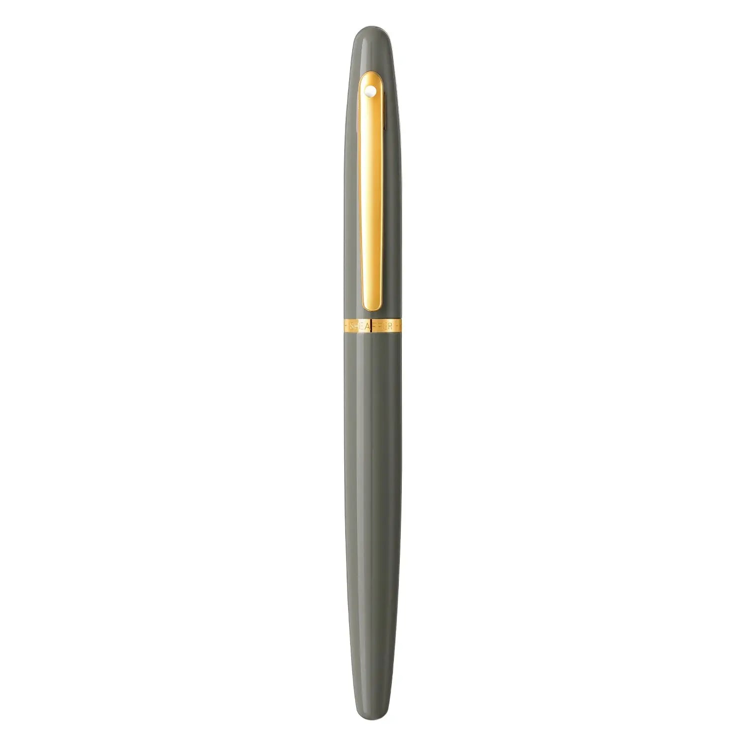 Sheaffer® VFM 9427 Glossy Light Gray Fountain Pen With PVD Gold-Tone Trim - Medium - My Store