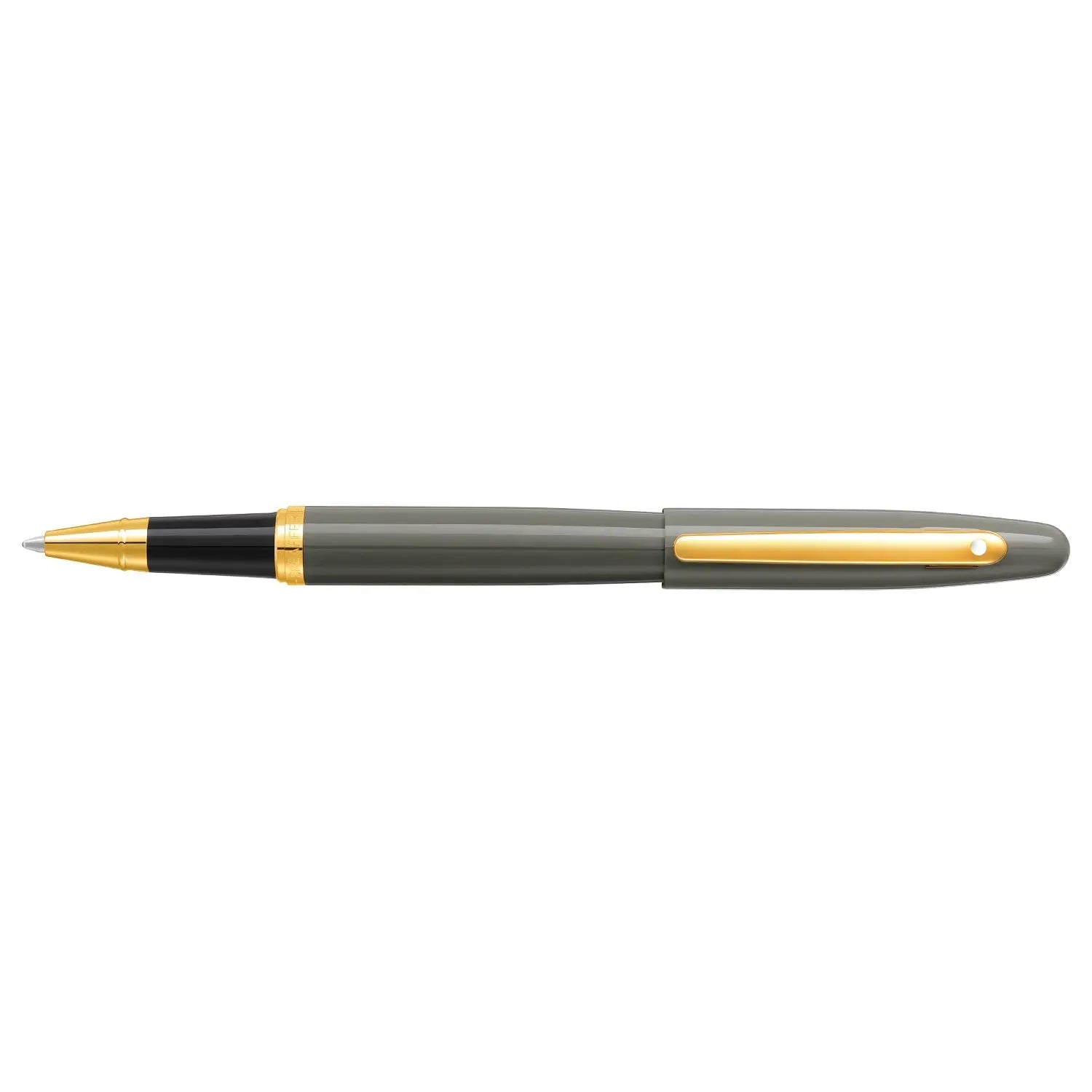 Sheaffer® VFM 9427 Glossy Light Gray Rollerball Pen With PVD Gold-Tone Trim - My Store