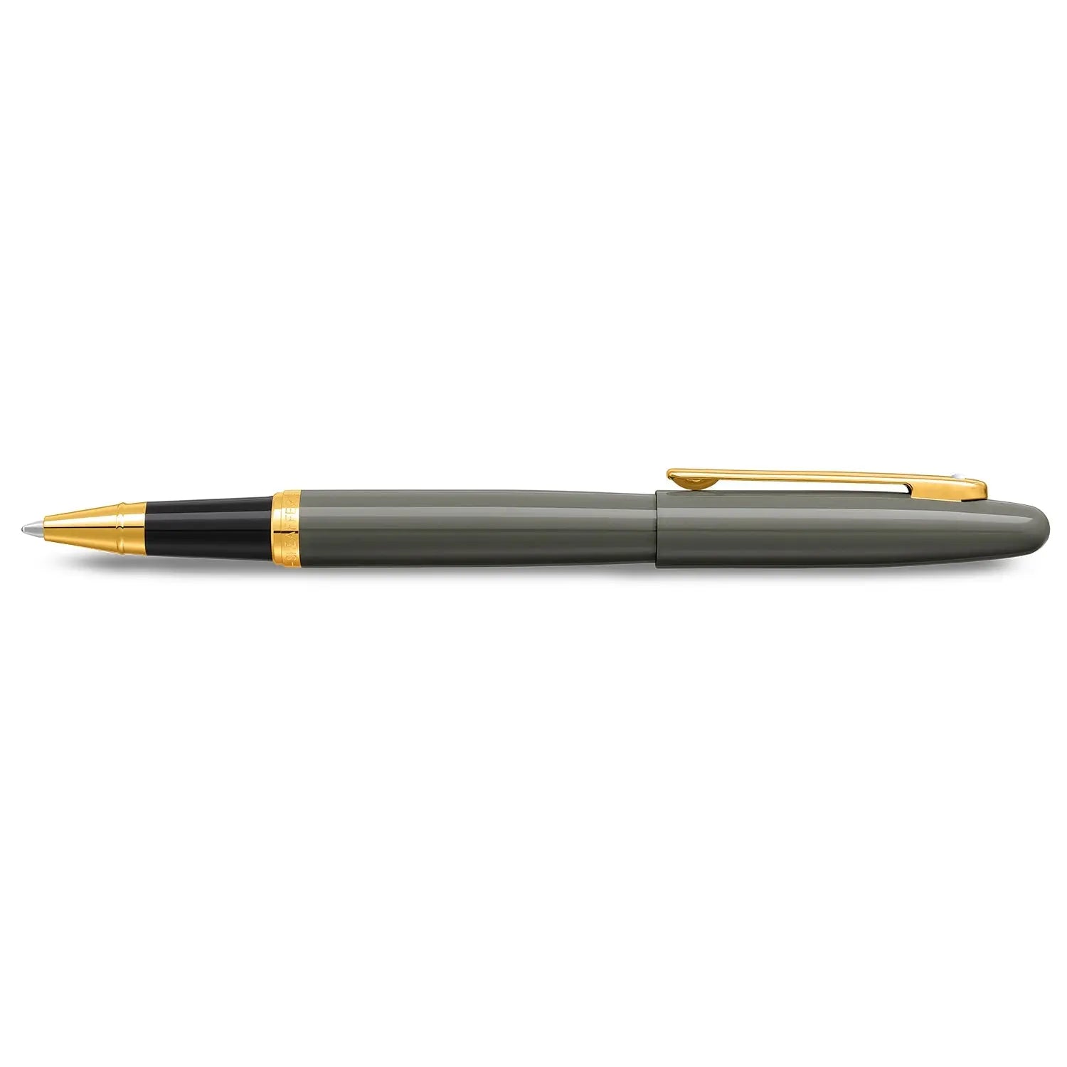 Sheaffer® VFM 9427 Glossy Light Gray Rollerball Pen With PVD Gold-Tone Trim - My Store