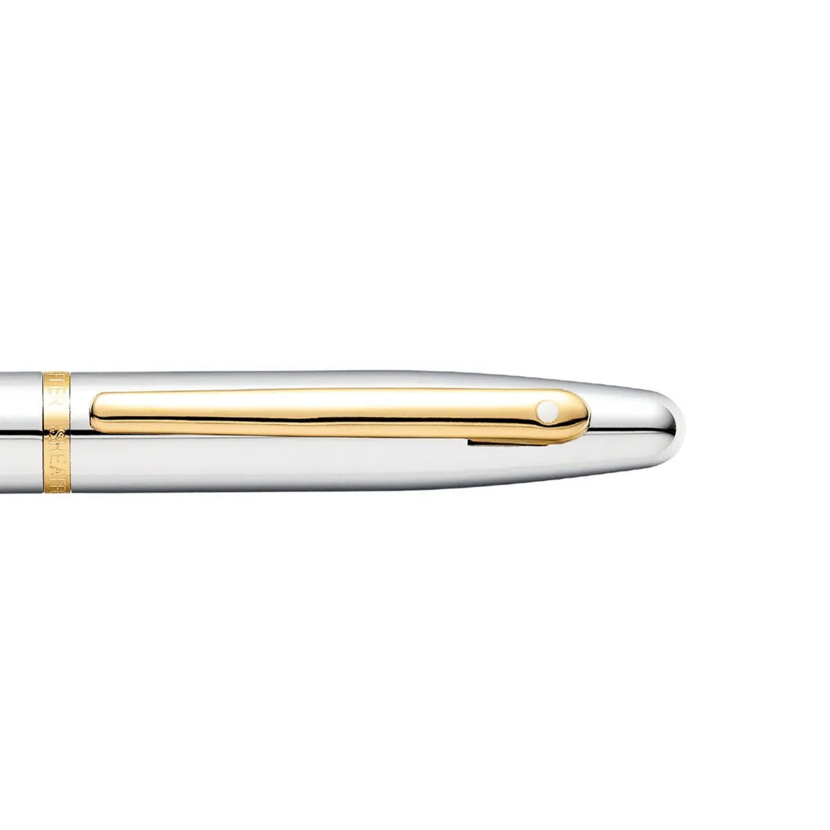 Sheaffer® VFM Polished Chrome Fountain Pen With Gold Trims - Fine - My Store