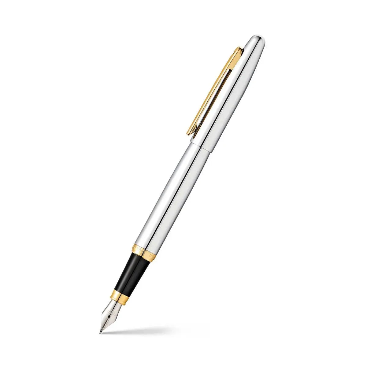 Sheaffer® VFM Polished Chrome Fountain Pen With Gold Trims - Fine - My Store