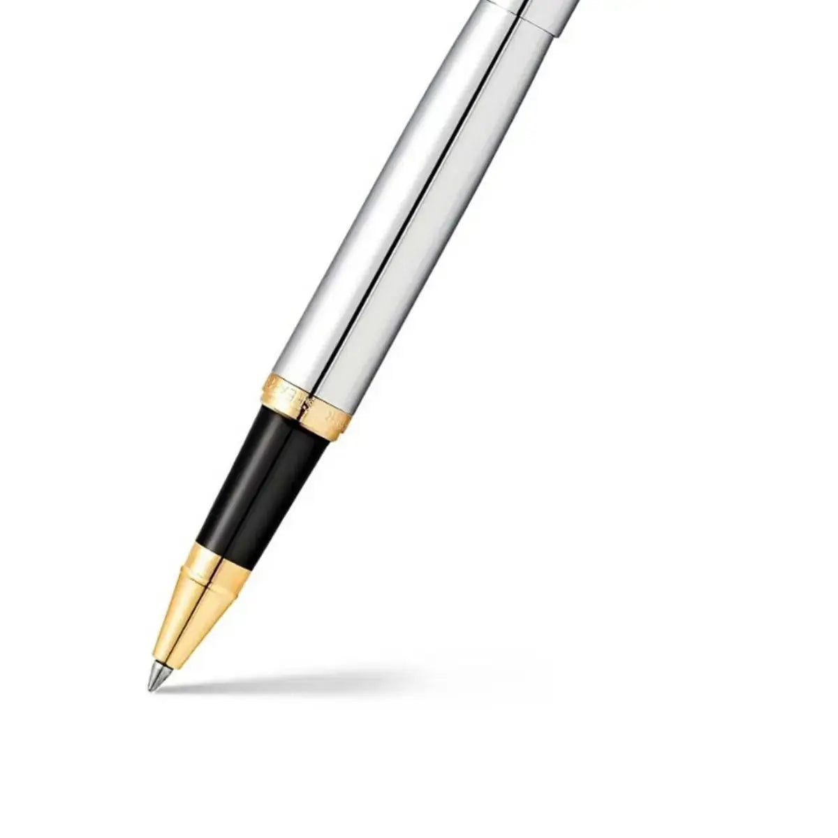 Sheaffer® VFM Polished Chrome Rollerball Pen With Gold Trims - My Store