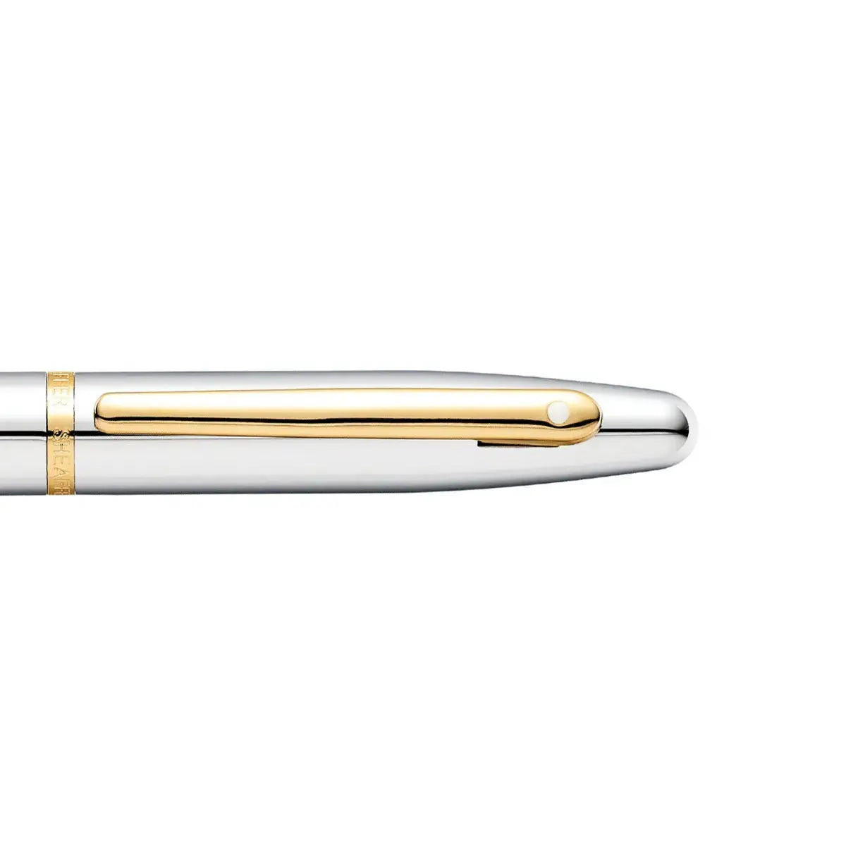 Sheaffer® VFM Polished Chrome Rollerball Pen With Gold Trims - My Store