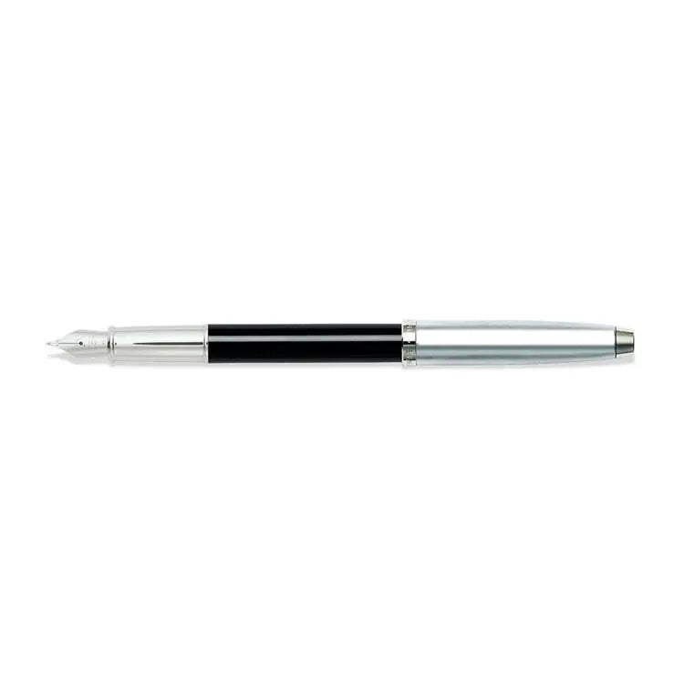 Sheaffer®100 Black and Chrome Fountain Pen With Chrome Trims - Fine - My Store