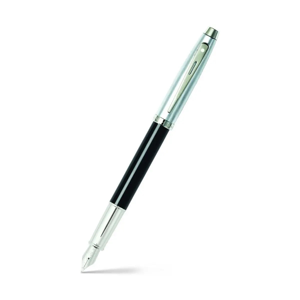 Sheaffer®100 Black and Chrome Fountain Pen With Chrome Trims - Fine - My Store