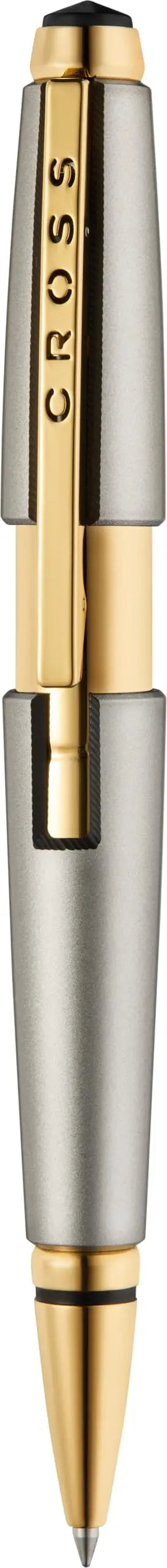 Sonic Titanium Lacquer Rollerball Pen with Gold PVD Appointments by A.T. Cross Cross