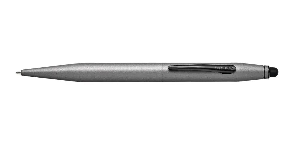 Tech 2 Titanium Gray Ballpoint Pen with Stylus Cross