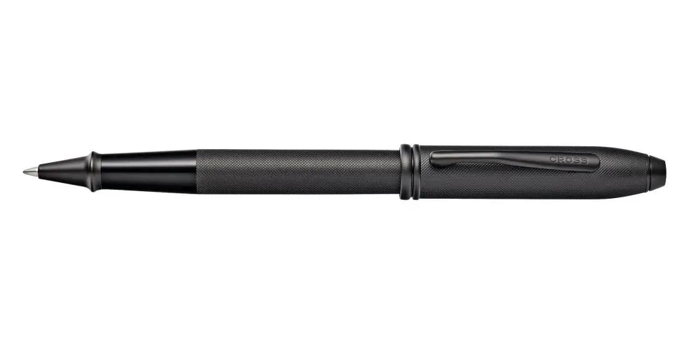 Townsend Black PVD Micro-knurl Rollerball Pen Cross