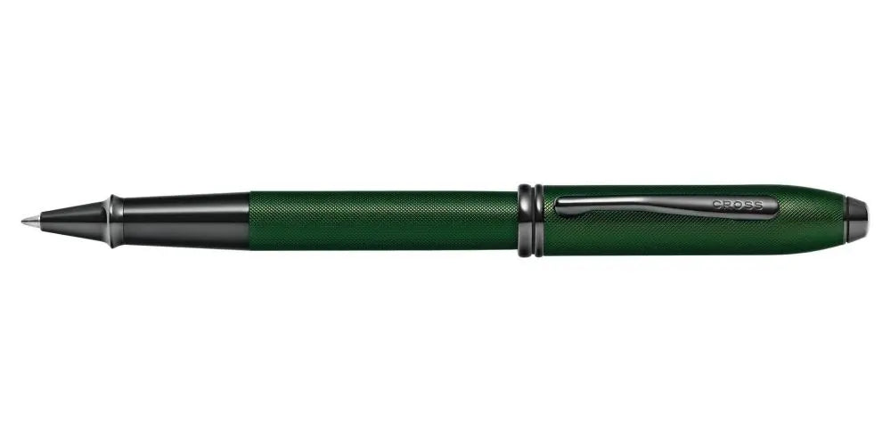 Townsend Matte Green PVD Micro-knurl Rollerball Pen Cross